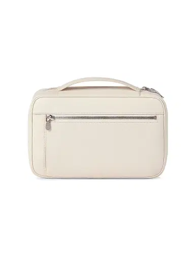 Brunello Cucinelli Fine Grain Calfskin Travel Beauty Case - Snow | Thumbnail 2 Brunello Cucinelli Fine Grain Calfskin Travel Beauty Case - Snow | Thumbnail 2