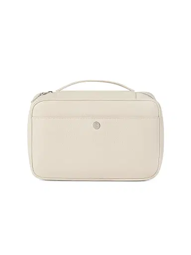 Brunello Cucinelli Fine Grain Calfskin Travel Beauty Case - Snow | Thumbnail 1 Brunello Cucinelli Fine Grain Calfskin Travel Beauty Case - Snow | Thumbnail 1