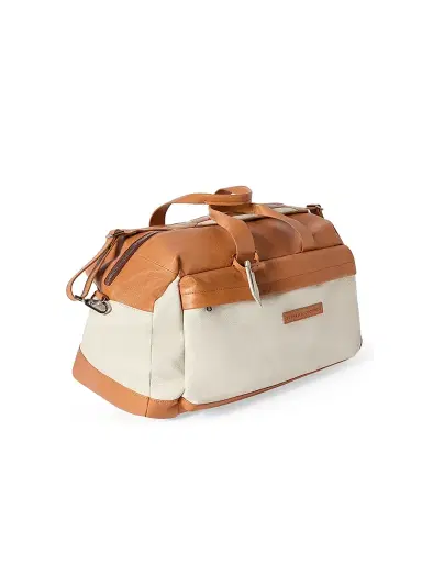 Brunello Cucinelli Men's Grained Calfskin and Cowhide Active Bag - Natural | Thumbnail 4 Brunello Cucinelli Men's Grained Calfskin and Cowhide Active Bag - Natural | Thumbnail 4