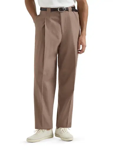 Brunello Cucinelli Men's Cotton Crêpe Batavia Trousers with Pleats | Thumbnail 2 Brunello Cucinelli Men's Cotton Crêpe Batavia Trousers with Pleats | Thumbnail 2