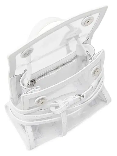 MOSCHINO Women's Tie Me Transparent Top Handle Bag | Thumbnail 4 MOSCHINO Women's Tie Me Transparent Top Handle Bag | Thumbnail 4