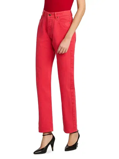 Versace Women's Straight Midi-Rise Jeans | Thumbnail 4 Versace Women's Straight Midi-Rise Jeans | Thumbnail 4