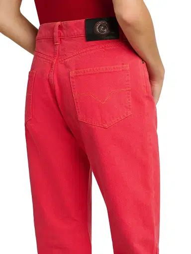 Versace Women's Straight Midi-Rise Jeans | Thumbnail 6 Versace Women's Straight Midi-Rise Jeans | Thumbnail 6