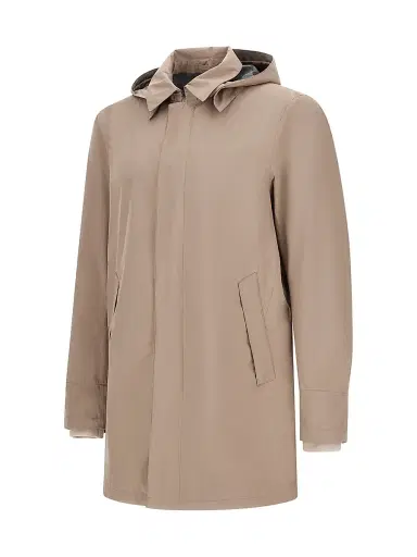 HERNO Men's 2Layer City Hooded Trench Coat - Taupe - Size 46 | Thumbnail 2 HERNO Men's 2Layer City Hooded Trench Coat - Taupe - Size 46 | Thumbnail 2