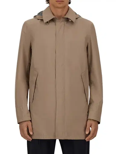HERNO Men's 2Layer City Hooded Trench Coat - Taupe - Size 46 | Thumbnail 4 HERNO Men's 2Layer City Hooded Trench Coat - Taupe - Size 46 | Thumbnail 4
