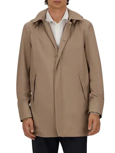 HERNO Men's 2Layer City Hooded Trench Coat - Taupe - Size 46 | Thumbnail 5 HERNO Men's 2Layer City Hooded Trench Coat - Taupe - Size 46 | Thumbnail 5