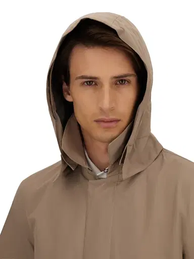 HERNO Men's 2Layer City Hooded Trench Coat - Taupe - Size 46 | Thumbnail 8 HERNO Men's 2Layer City Hooded Trench Coat - Taupe - Size 46 | Thumbnail 8