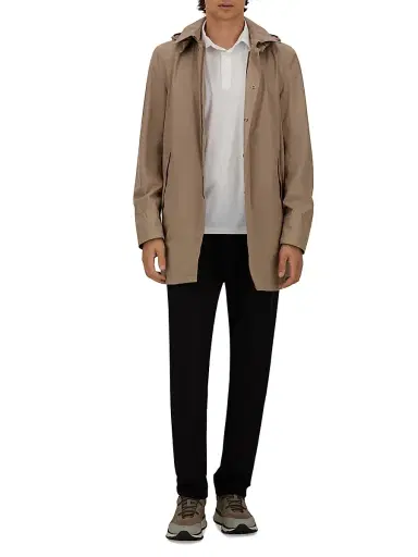 HERNO Men's 2Layer City Hooded Trench Coat - Taupe - Size 46 | Thumbnail 1 HERNO Men's 2Layer City Hooded Trench Coat - Taupe - Size 46 | Thumbnail 1