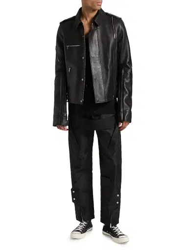 Rick Owens Men's Megastrapped Stretch-Nylon Moto Pants | Thumbnail 2 Rick Owens Men's Megastrapped Stretch-Nylon Moto Pants | Thumbnail 2