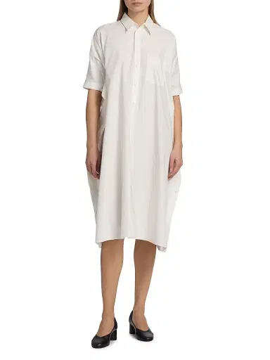 MM6 MAISON MARGIELA Women's Cotton Midi-Shirtdress | Thumbnail 3 MM6 MAISON MARGIELA Women's Cotton Midi-Shirtdress | Thumbnail 3