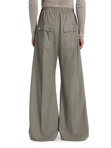 Rick Owens Men's Bela Wool Wide-Leg Pants - Grey Melange - Size 38 | Thumbnail 5 Rick Owens Men's Bela Wool Wide-Leg Pants - Grey Melange - Size 38 | Thumbnail 5