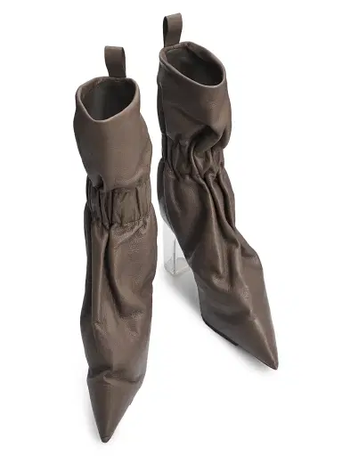 Rick Owens Women's Cuffed Taquito Leather Boots | Thumbnail 4 Rick Owens Women's Cuffed Taquito Leather Boots | Thumbnail 4