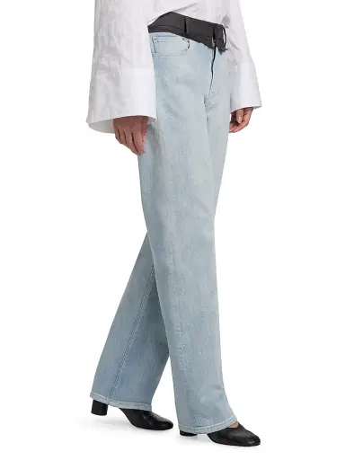 MM6 MAISON MARGIELA Women's Layered Straight-Leg Jeans | Thumbnail 4 MM6 MAISON MARGIELA Women's Layered Straight-Leg Jeans | Thumbnail 4