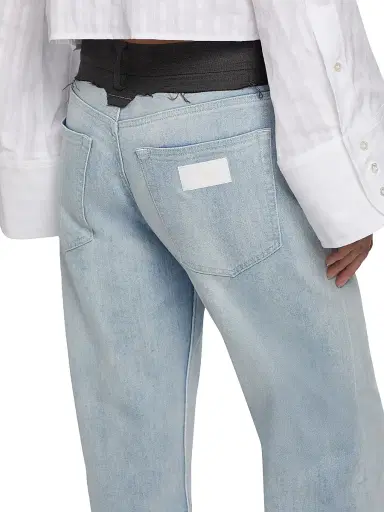 MM6 MAISON MARGIELA Women's Layered Straight-Leg Jeans | Thumbnail 6 MM6 MAISON MARGIELA Women's Layered Straight-Leg Jeans | Thumbnail 6