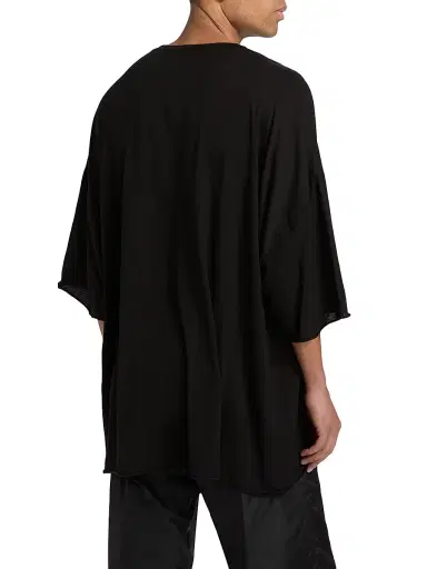 Rick Owens Men's Tommy V-Neck T-Shirt - Black | Thumbnail 5