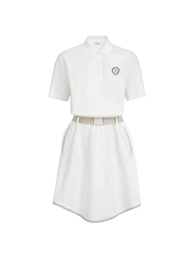 Women's Couture Interlock Mini Dress with Logo - White