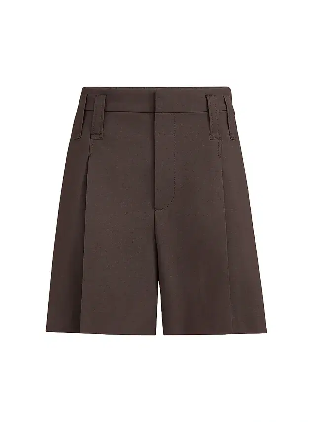 Women's Tropical Luxury Wool Formal Shorts - Cocoa