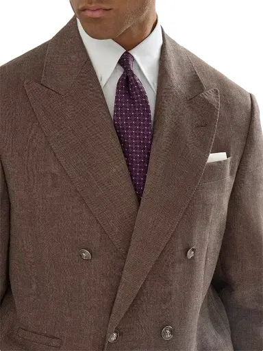 Brunello Cucinelli Men's Silk Jacquard Tie | Thumbnail 2 Brunello Cucinelli Men's Silk Jacquard Tie | Thumbnail 2