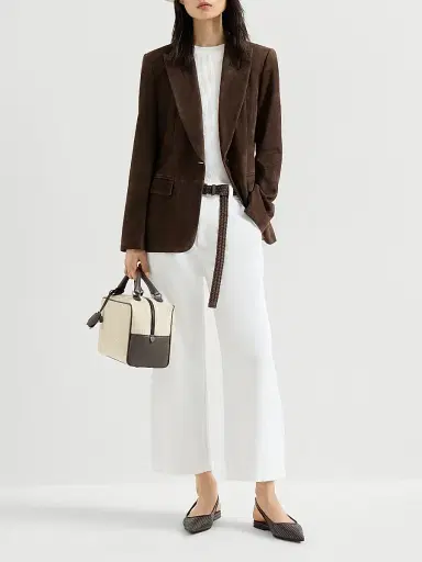 Brunello Cucinelli Women's Cotton Ribbed Jersey Top with Monili - | Thumbnail 6 Brunello Cucinelli Women's Cotton Ribbed Jersey Top with Monili - | Thumbnail 6