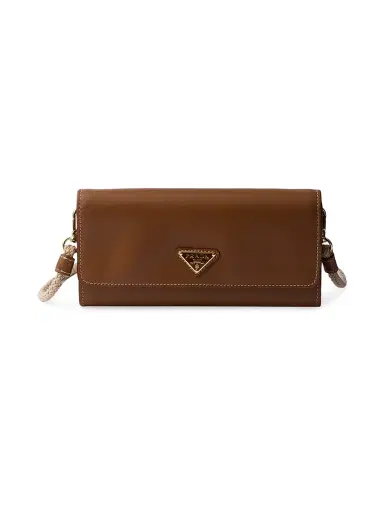 Prada Women's Leather Wallet with Shoulder Strap | Thumbnail 1 Prada Women's Leather Wallet with Shoulder Strap | Thumbnail 1