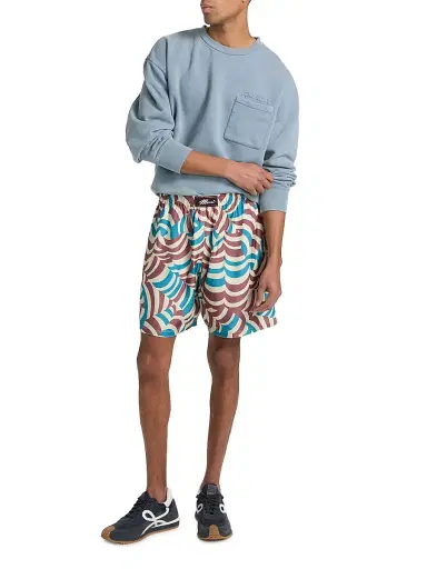 Marni Men's Garment-Dyed Cotton Crewneck Sweatshirt - Sky - Size 44 | Thumbnail 2 Marni Men's Garment-Dyed Cotton Crewneck Sweatshirt - Sky - Size 44 | Thumbnail 2