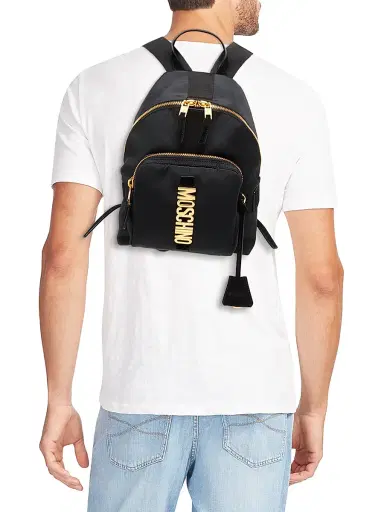 MOSCHINO Men's Logo Hardware Backpack | Thumbnail 2