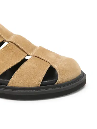 MOSCHINO Women's Suede Fisherman Sandals - Beige - Size 11 | Thumbnail 5 MOSCHINO Women's Suede Fisherman Sandals - Beige - Size 11 | Thumbnail 5