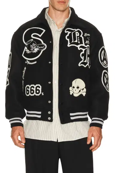 SAINT Mxxxxxx Snt Hunter x Bounty Hunter Varsity Jacket | Thumbnail 1 SAINT Mxxxxxx Snt Hunter x Bounty Hunter Varsity Jacket | Thumbnail 1