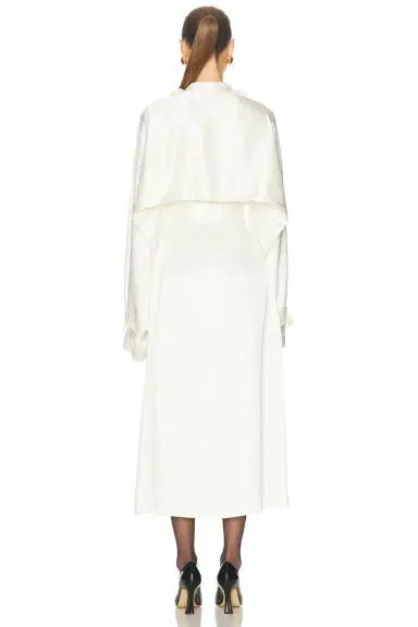 TOTEME Draped Satin Trench Coat | Thumbnail 3 TOTEME Draped Satin Trench Coat | Thumbnail 3