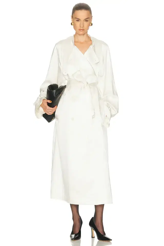 Toteme Draped Satin Trench Coat