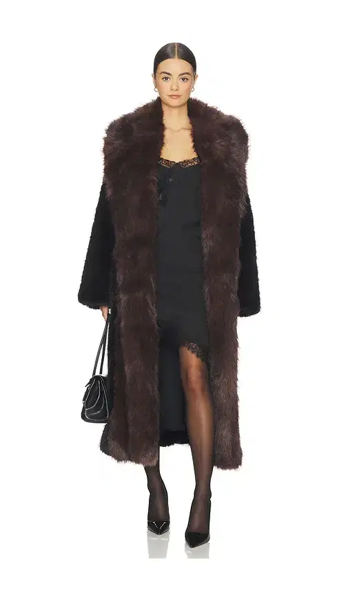 WeWoreWhat Faux Fur Belted Jacket