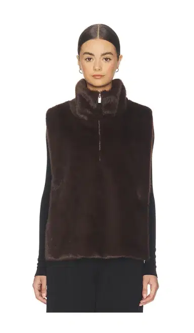 WeWoreWhat Faux Fur Mockneck Vest | Thumbnail 2