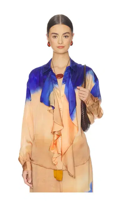 Ulla Johnson Gesture Long Sleeve Silk Blouse | Thumbnail 1 Ulla Johnson Gesture Long Sleeve Silk Blouse | Thumbnail 1