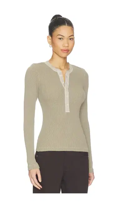 Citizens of Humanity Drea Waffle Henley Top | Thumbnail 2 Citizens of Humanity Drea Waffle Henley Top | Thumbnail 2