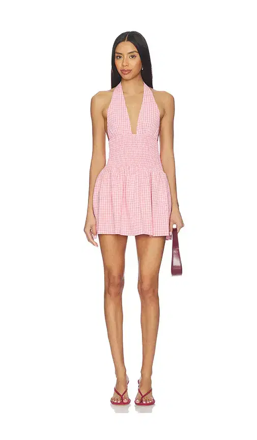 MORE TO COME Aleena Halter Mini Dress
