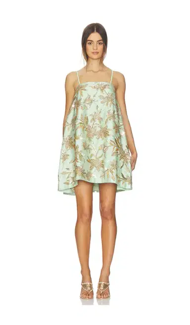 LA FUORI Touched By Gold Embroidered Mini Dress | Thumbnail 2