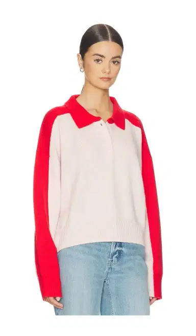 Soft Goat Color Block Polo Shirt | Thumbnail 2