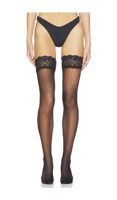 Commando Chic Dot Thigh High Socks | Thumbnail 1 Commando Chic Dot Thigh High Socks | Thumbnail 1