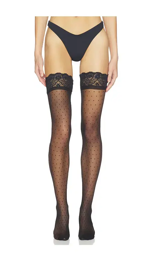 Chic Dot Thigh High Socks