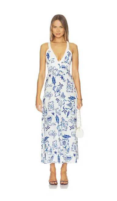 MINKPINK Baci Cross Back Midi Dress | Thumbnail 1