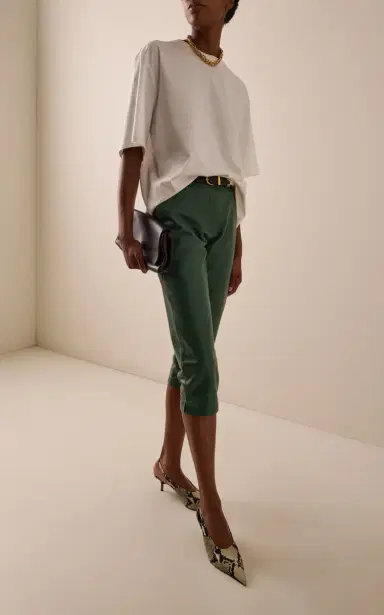 The Frankie Shop Lior Leather Capri Pants | Thumbnail 2 The Frankie Shop Lior Leather Capri Pants | Thumbnail 2