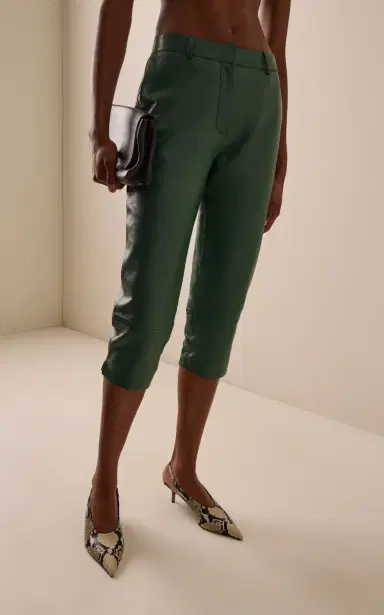 The Frankie Shop Lior Leather Capri Pants | Thumbnail 3 The Frankie Shop Lior Leather Capri Pants | Thumbnail 3