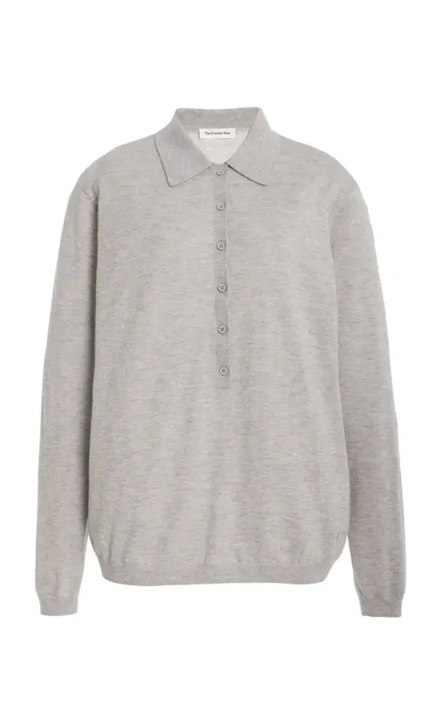 Tala Knit Wool-Blend Polo Shirt