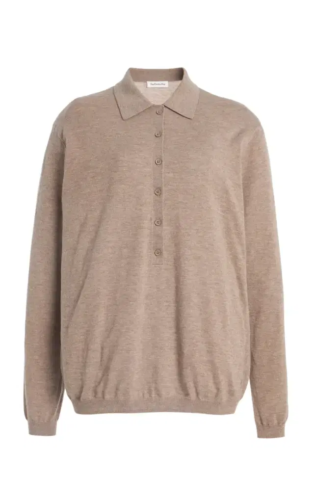 Tala Knit Wool-Blend Polo Shirt