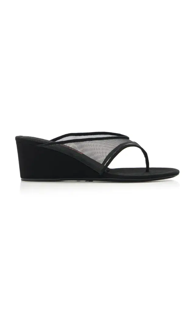LUCASHEVA Audokia Mesh Wedge Sandals