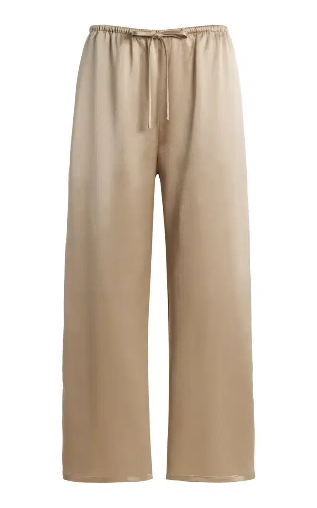 Barb Satin Cropped Drawstring Pants