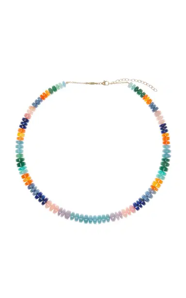 Jacquie Aiche 14K Yellow Gold Multi Gemstone Beaded Necklace | Thumbnail 4 Jacquie Aiche 14K Yellow Gold Multi Gemstone Beaded Necklace | Thumbnail 4