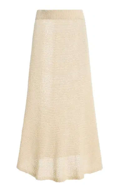 Khaite Inaya Silk-Blend Knit Midi Skirt | Thumbnail 1 Khaite Inaya Silk-Blend Knit Midi Skirt | Thumbnail 1