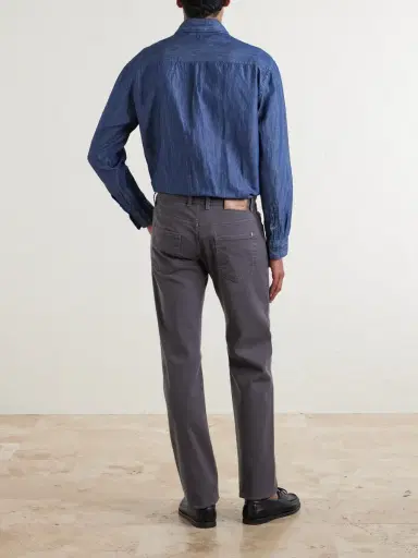 Canali Straight-Leg Garment-Dyed Jeans - Men | Thumbnail 4