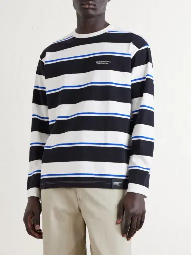 Neighborhood Logo-Embroidered Striped Cotton-Jersey Sweater - Men | Thumbnail 3 Neighborhood Logo-Embroidered Striped Cotton-Jersey Sweater - Men | Thumbnail 3